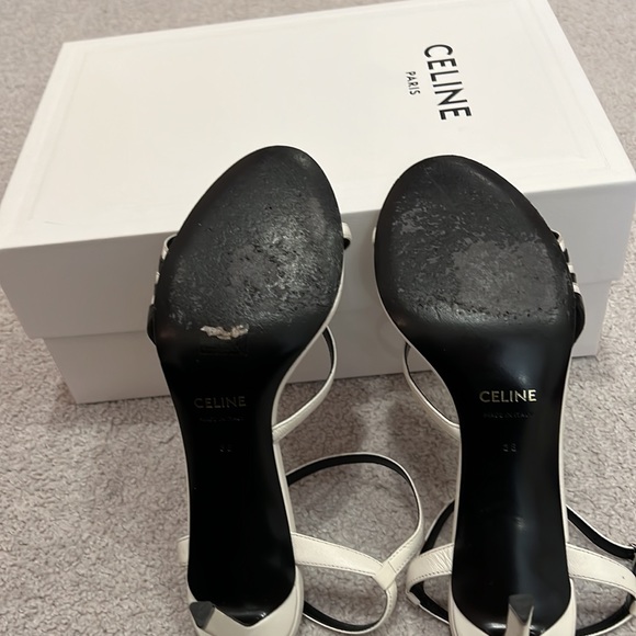 Celine size 38 (8us) beautiful white and black feathered sides. - Picture 9 of 11